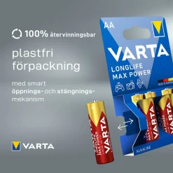 Alkaliska Max Power LR6/AA 4-Pack