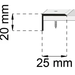 A26 Mattsvart 20x25 mm
