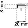 A46 Mässing 8x20 mm