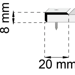 A46 Mässing 8x20 mm