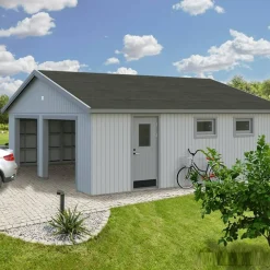 Andre 49,1 m² Byggsats i Obehandlat Trä med Sadeltak