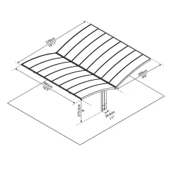 Arizona Breeze Carport I Metall 6x5 m