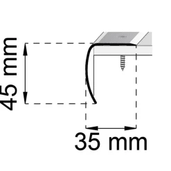 A28 Rostfri 45x35 mm