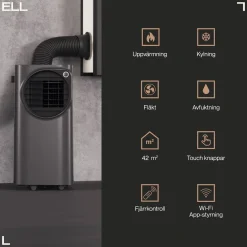 Atmos 12000BTU 4-i-1 Funktion Kyla/Värme/Avfuktning/Ventilation