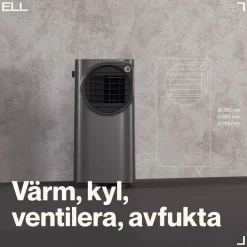 Atmos 12000BTU 4-i-1 Funktion Kyla/Värme/Avfuktning/Ventilation