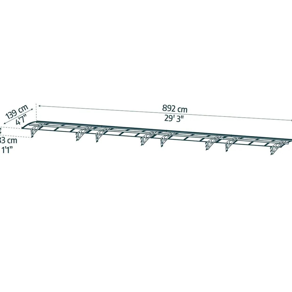 Bordeaux Klar 1,4 X 8,9 m