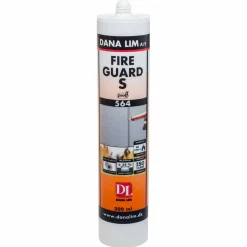 Brandsilikon Fireguard S564 Grå 290 ml