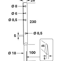 CSPW 26x5x330 mm