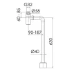 Design 90° G32xØ40 Krom