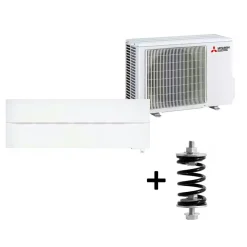 Electric Hero 2.0 LN25 6,3kW Värme SCOP 5,2 Luftvärmepump Paket med Fjäderdämpare