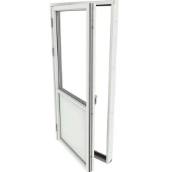 Enkeldörr 3-Glas Aluminium