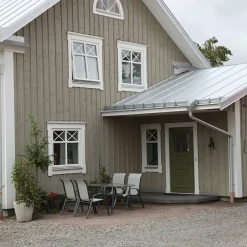 Fast Karm Halvcirkel Enkelglas Vitmålat