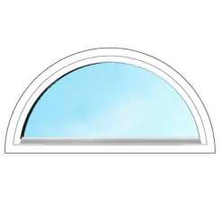 Fri Form Fast Karm Halvcirkel 3-glas Vitmålat
