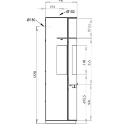 9.7 Fristående med Sidoglas 9kW