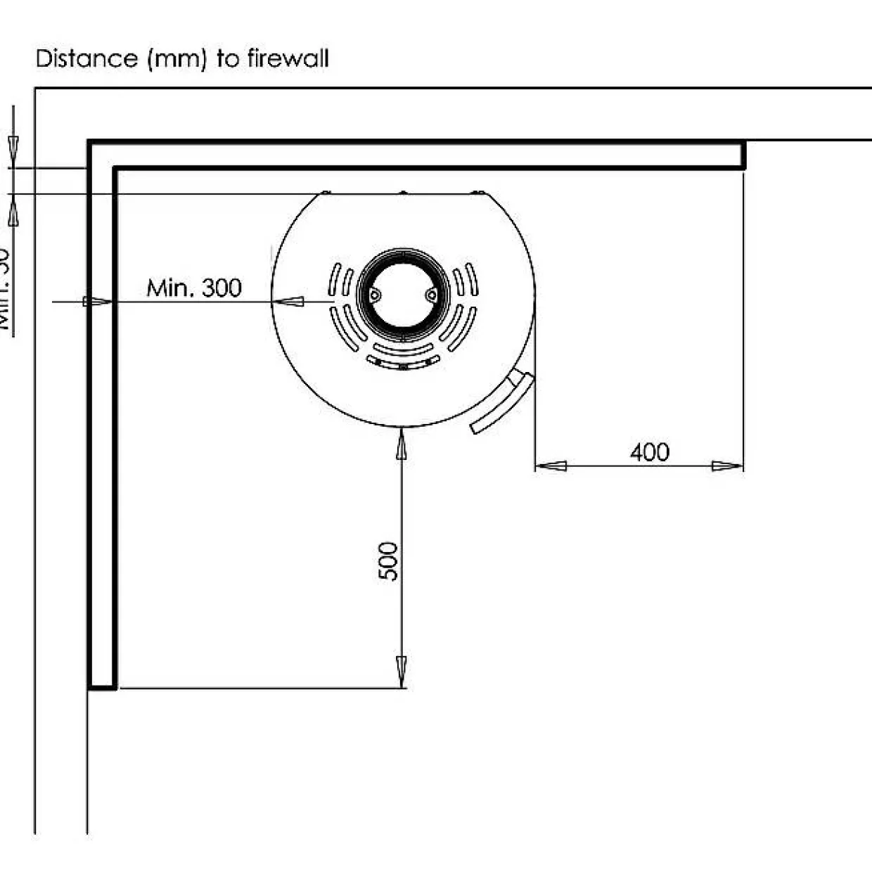 9 Fristående med Sidoglas 9kW