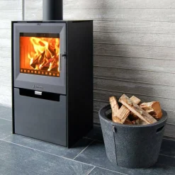 14 Fristående Svart Plåt 9kW
