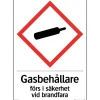 Gas Brandfarlig Dekal