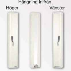 3-glas Vädringslucka Vitmålat