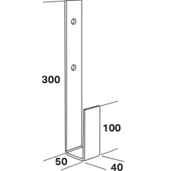 HA 40x50x300x5,0 mm