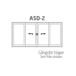 HelAlu Aluminium 4-Delad Dubbelspår