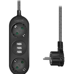 Jordat 2-vägs 3xUSB Flat Plugg