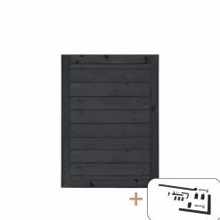 Klink med Beslag PEFC 100 x 125 cm Svart