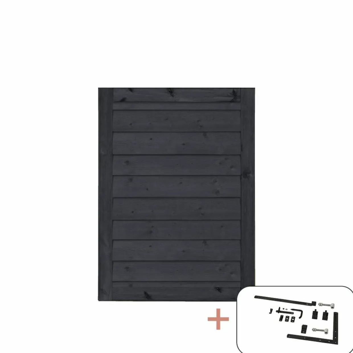Klink med Beslag PEFC 100 x 125 cm Svart
