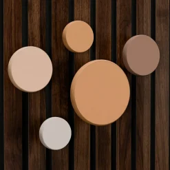 Kreativ 5-Pack Runda Knoppar Lj Beige/Beige/Brun/Offwhite