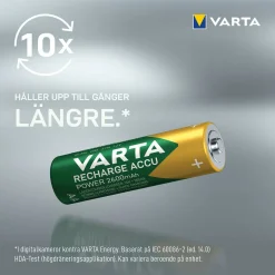 Laddningsbara Alkaliska AA 2600 mAh 4-Pack