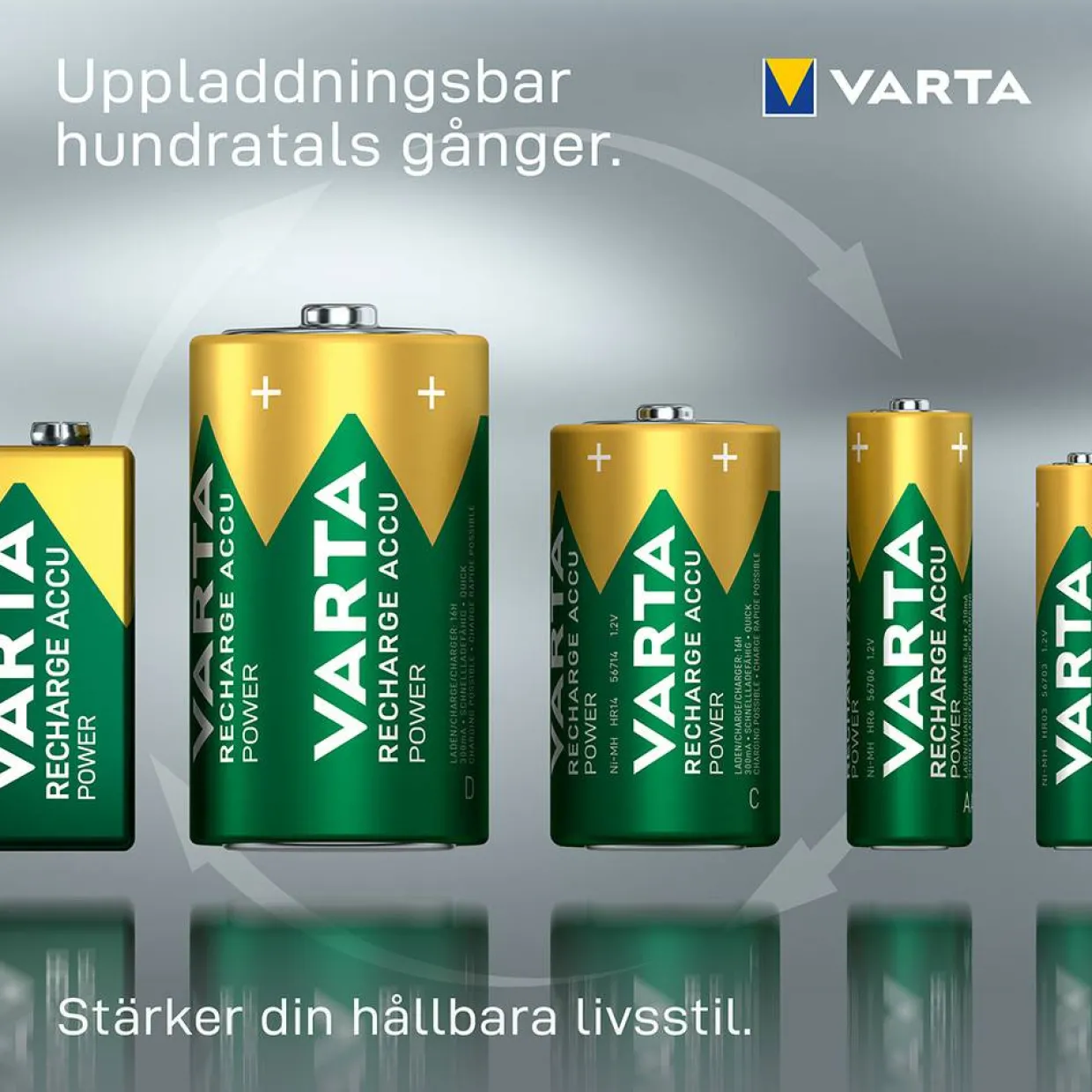 Laddningsbara Alkaliska AA 2600 mAh 4-Pack