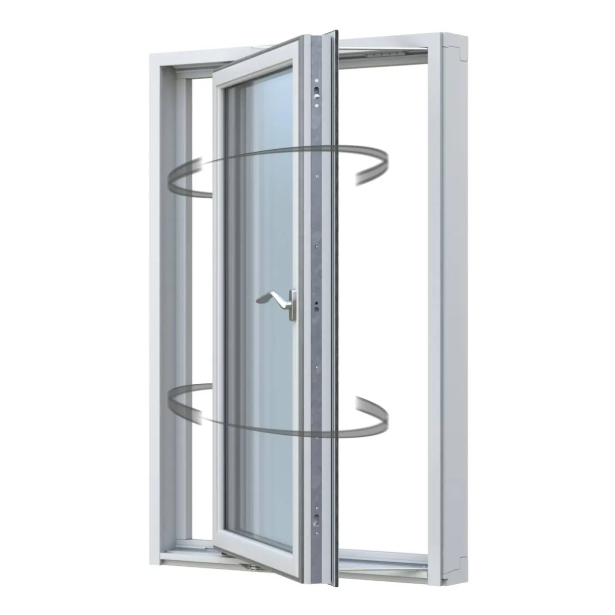 2-Luft Aluminiumbeklätt Trä 3-Glas