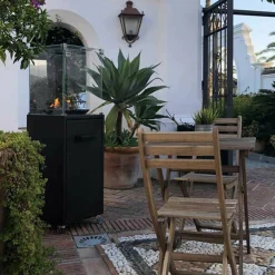 Malaga Stående Terrassvärmare för Uterum & Utomhus i Svart Stål