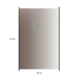 med Aluminiumskena Rökfärgat 100x150