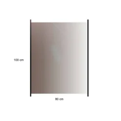 med Aluminiumskena Rökfärgat 80x100