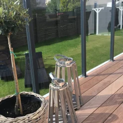med Aluminiumskena Rökfärgat 80x100