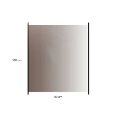 med Aluminiumskena Rökfärgat 90x100
