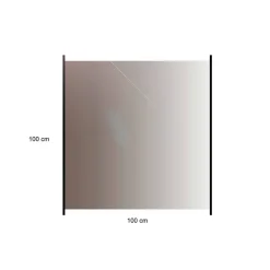 med Aluminiumskena Rökfärgat 100x100