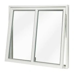 Med Mittpost 3-Glas Alumnium