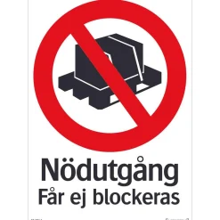 Nödutgång 210x297 mm Plast