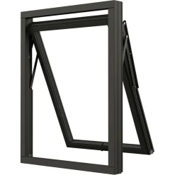 NTech 3-Glas Aluminium BlackLine Svart