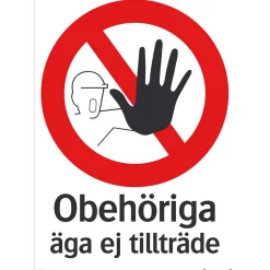 Obehöriga Äga Ej Tillträde Aluminium