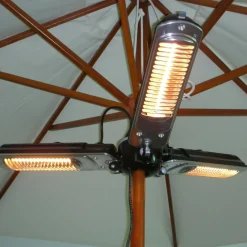 Parasoll Terrassvärmare, Svart Hängande Modell med 2000W Effekt