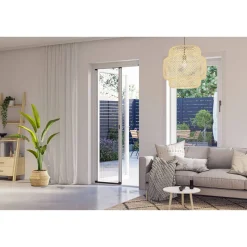 Plisserat Skjutdörr 960X2030-2060  mm Vit