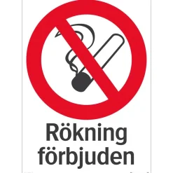 Rökning Förbjuden