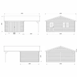 Roger med Carport 36,5 m2 och Slagport
