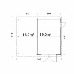 Roger med Carport 36,5 m2 och Slagport