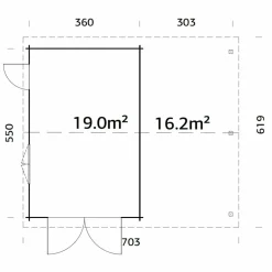 Roger med Carport 36,5 m2 och Slagport