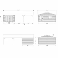 Roger med Carport 53,1 m2 och Slagport