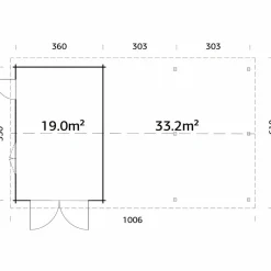 Roger med Carport 53,1 m2 och Slagport