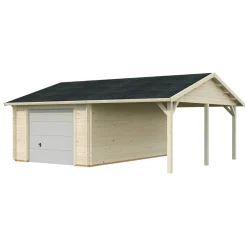 Roger med Carport 36,5 m2 och Takskjutport